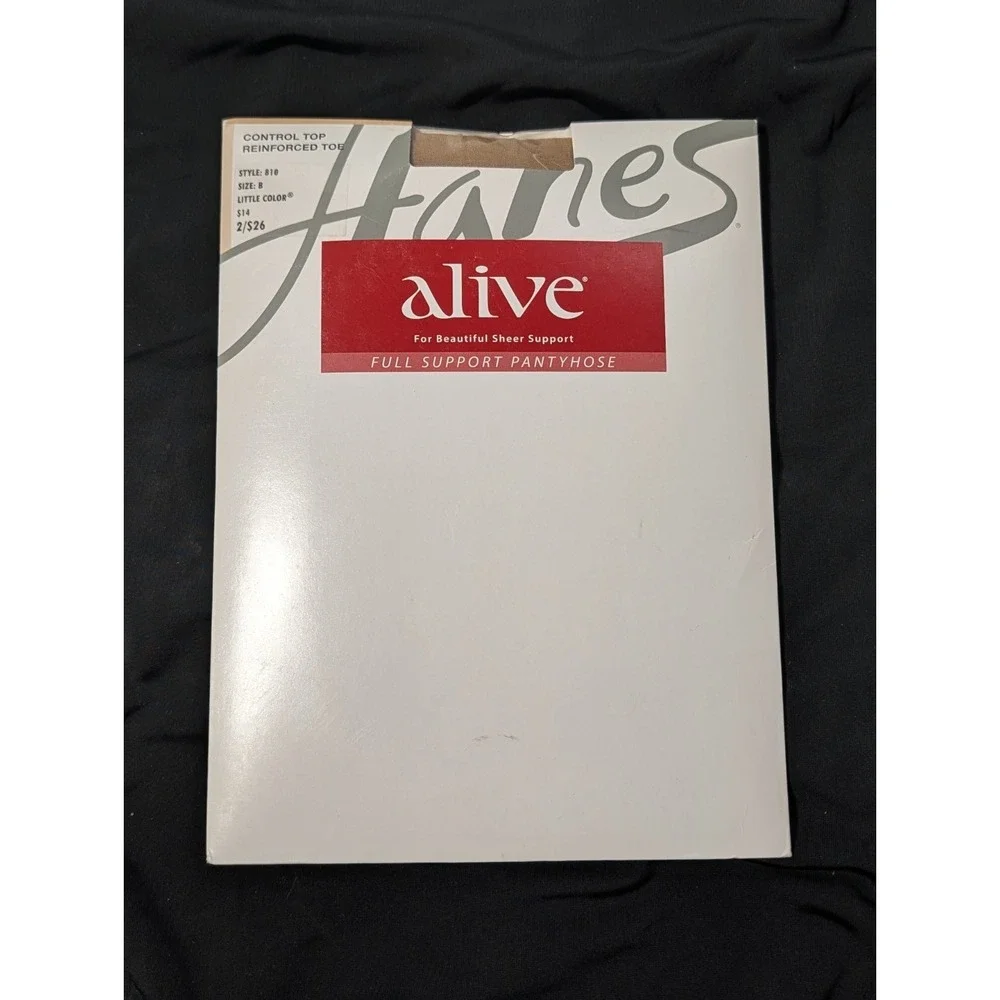 Hanes Alive Full Support Control Top Pantyhose - Size B, Little Color